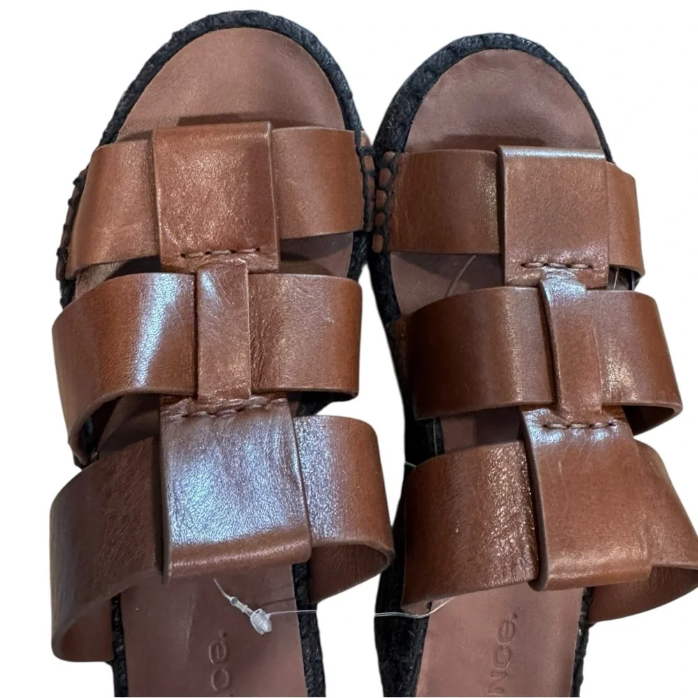 Vince Sabella‎ Espadrille 6 Black Brown Sandals